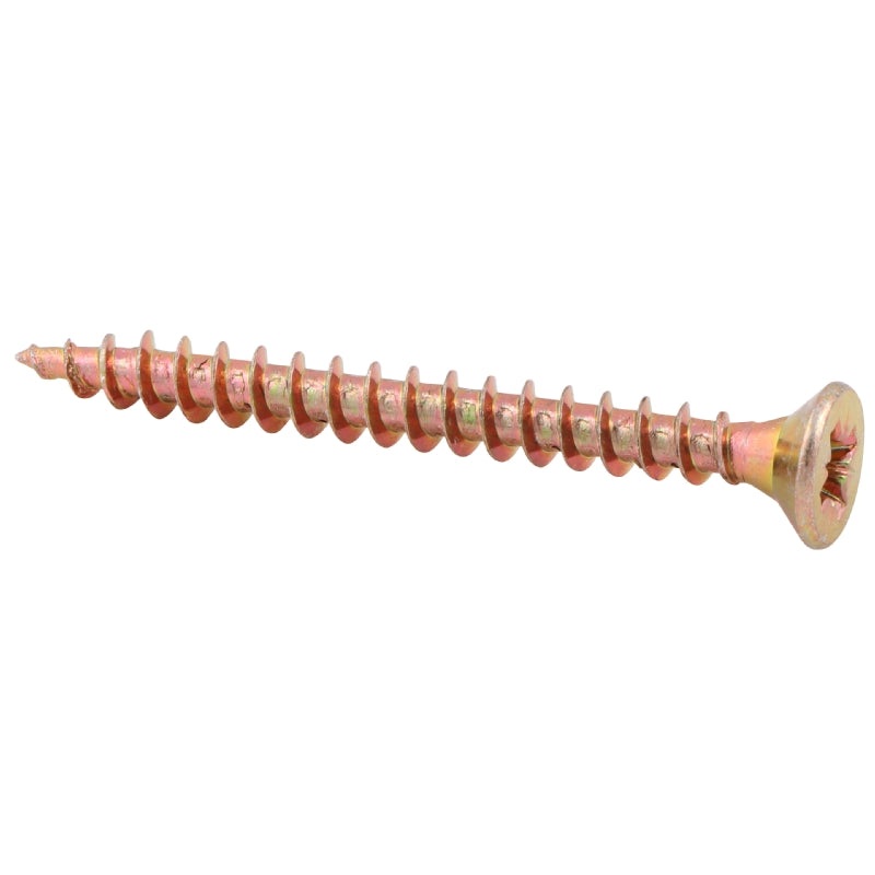 M5X25 YELLOW POZI CHIPBOARD SCREW 200BOX FT
