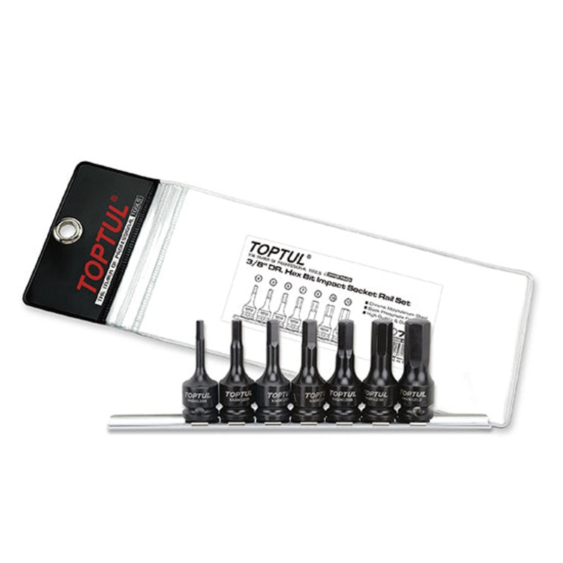 TOPTUL 3/8DR HEX BIT IMPACT SOCKET SET 7PC