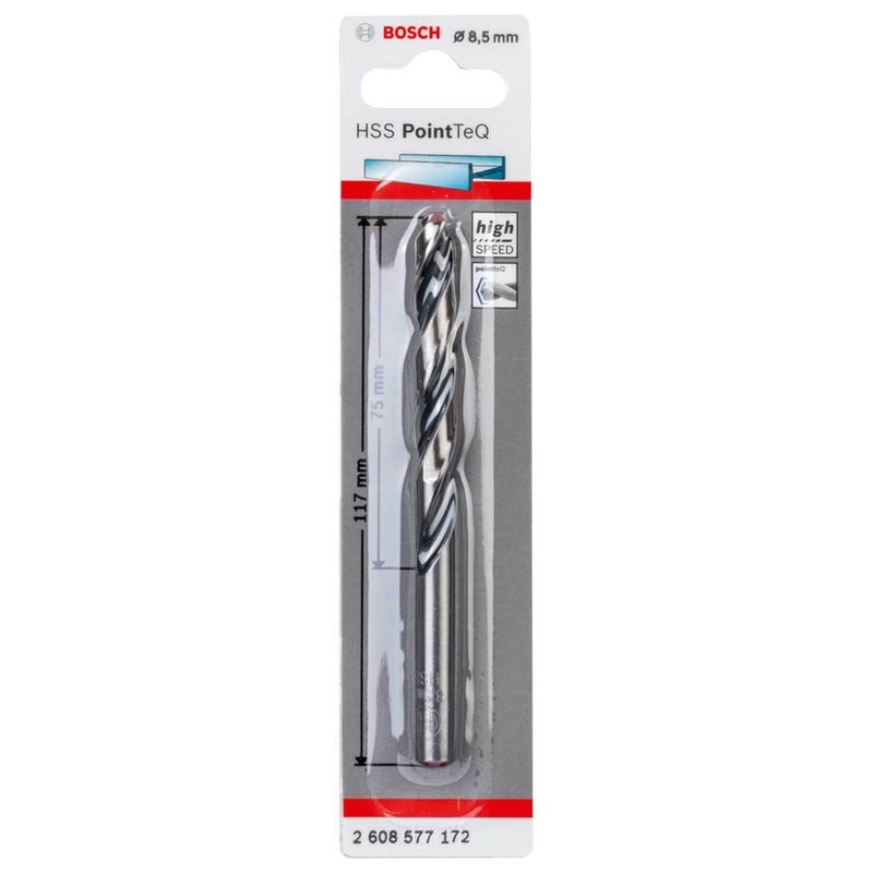 BOSCH HSS POINTTEQ DRILL BIT 8.5 X 117MM HSS-R