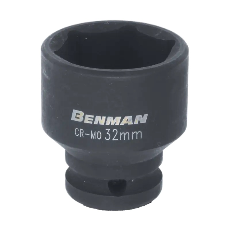 BENMAN IMPACT SOCKET, BLACK, 1/2, 38MML, 32MM