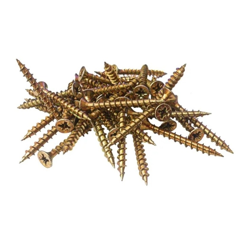M4X50 YELLOW POZI CHIPBOARD SCREW 200BOX FT