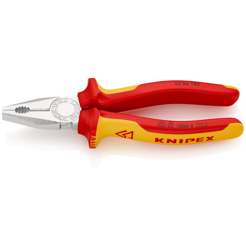 VDE Combination Pliers with Cutting Edges 180mm – 03 06 180