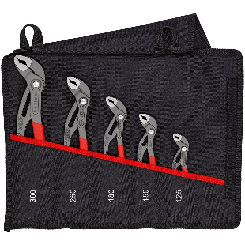 Knipex Cobra 5 Piece Pliers Set in Tool Roll – 00 19 55 S5
