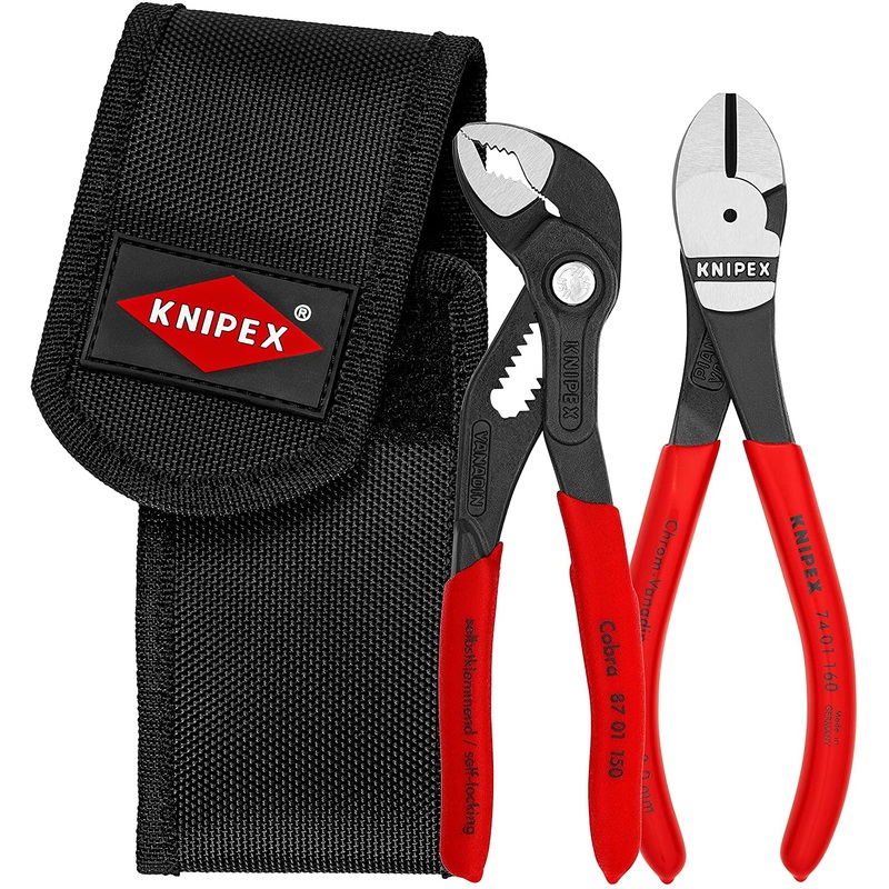 Knipex Mini 2 Piece Pliers Set in Belt Tool Pouch – 00 20 72 V02