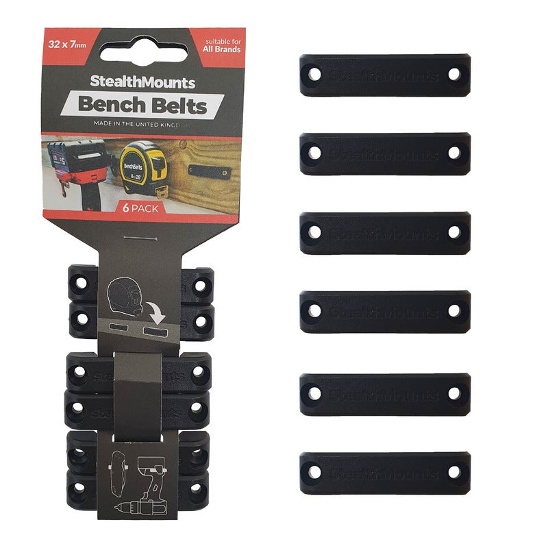 StealthMounts 6 Pack Bench Belts – Black