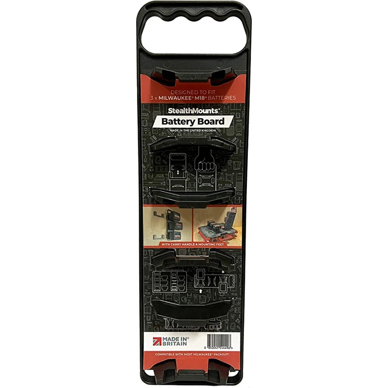 StealthMounts Battery Board for Milwaukee M18 Handle Version with Feet – Carry 3x M18