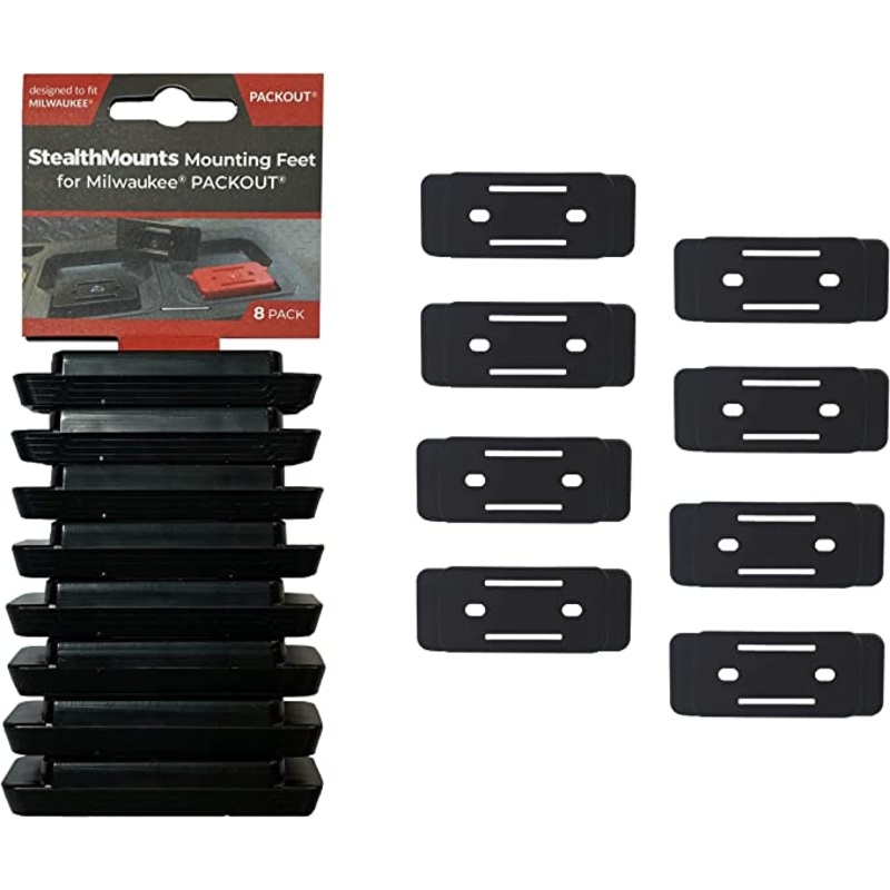 StealthMounts Cleat n’ Feet Mounting Feet (Pack of 8) – Black