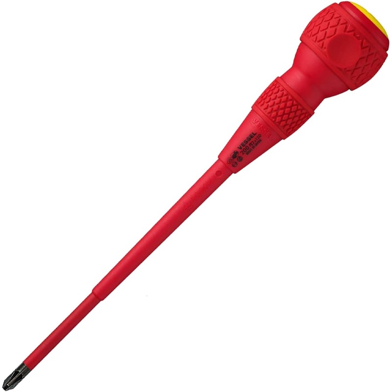 Vessel Ball Grip Insulated Screwdriver No.200 PZ 2×150