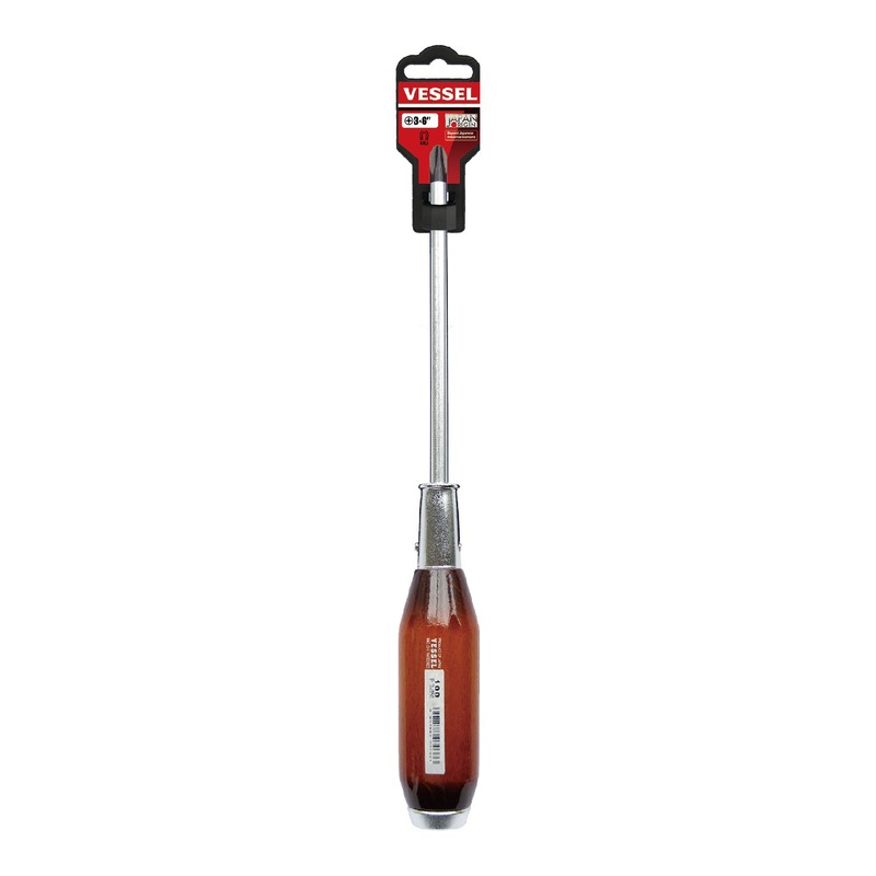 Vessel Real Wood Handle Tang-Thru Screwdriver No.100 + 3×150