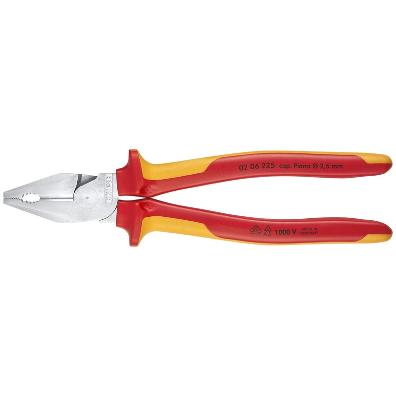 Knipex High Leverage Combination Pliers 1000V-insulated 225mm – 02 06 225