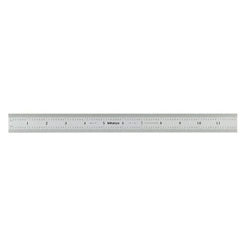 TrigJig Mitutoyo 12/300mm Wide Rigid Steel Rule – 182 Series