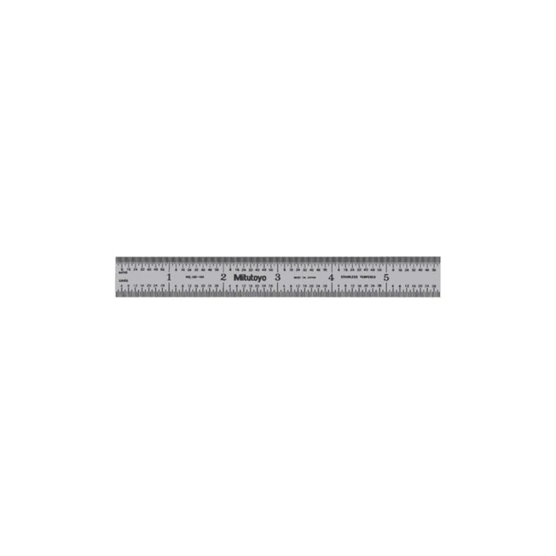 TrigJig Mitutoyo 6/150mm Wide Rigid Steel Rule – 182 Series