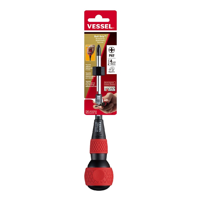 Vessel Ball Grip Screwdriver No.220 + 2×100
