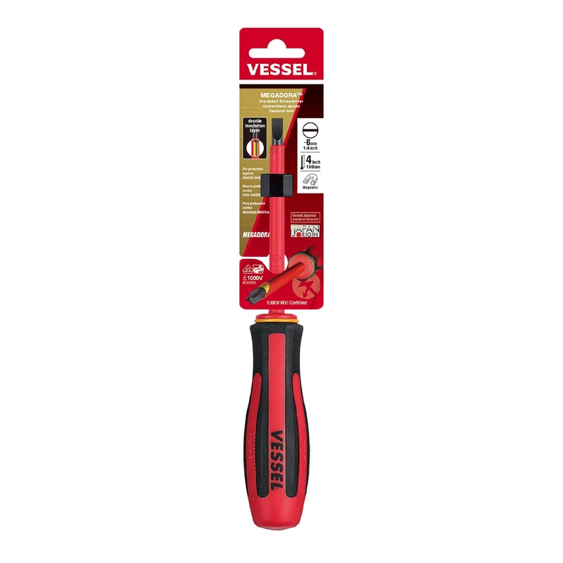 Vessel Megadora Insulated Screwdriver No.960 – 1.0x6x100