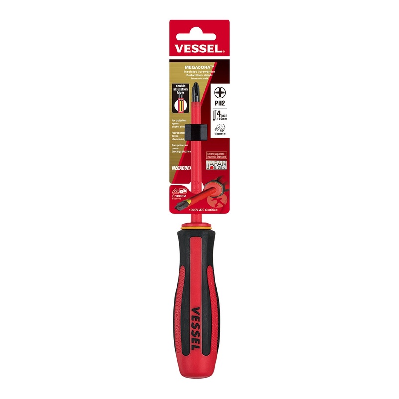 Vessel Megadora Insulated Screwdriver No.960 P 2×100