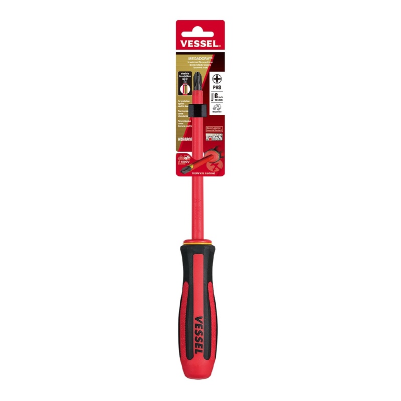 Vessel Megadora Insulated Screwdriver No.960PS + 3×150