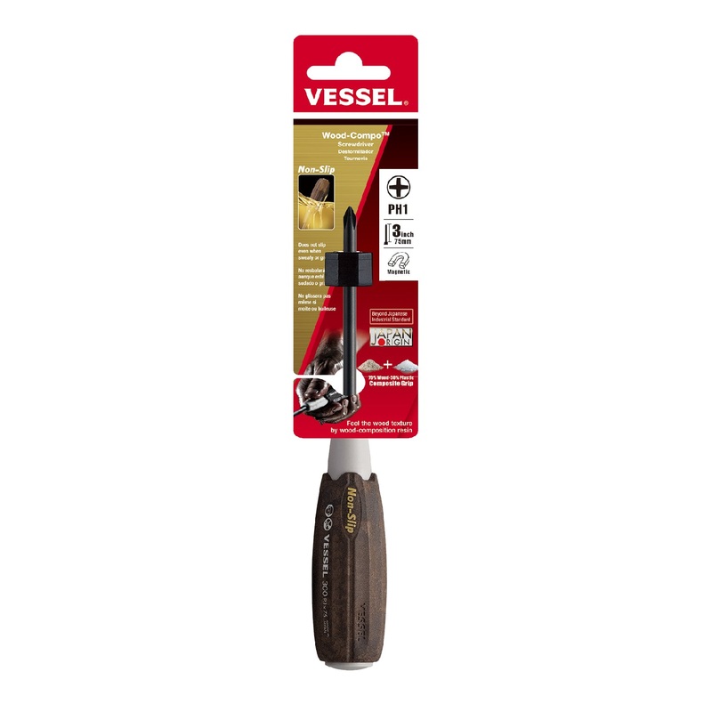 Vessel Wood-Compo Screwdriver No.300 + 1×75
