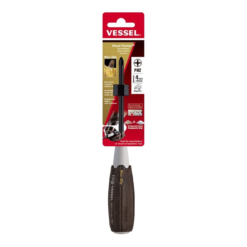 Vessel Wood-Compo Screwdriver No.300 + 2×100