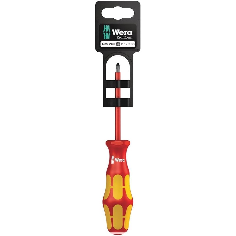 Wera 05100011001 1 x 80 mm 162i PH VDE Insulated Screwdriver for Phillips Screws