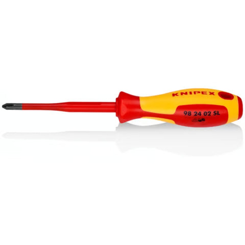 Knipex Screwdriver (Slim) for cross-recessed screws Phillips – 98 24 02 SL