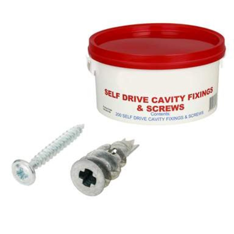 Olympic Fixings Trade Tub Metal Cavity Fixings and Screws (Tub of 200)