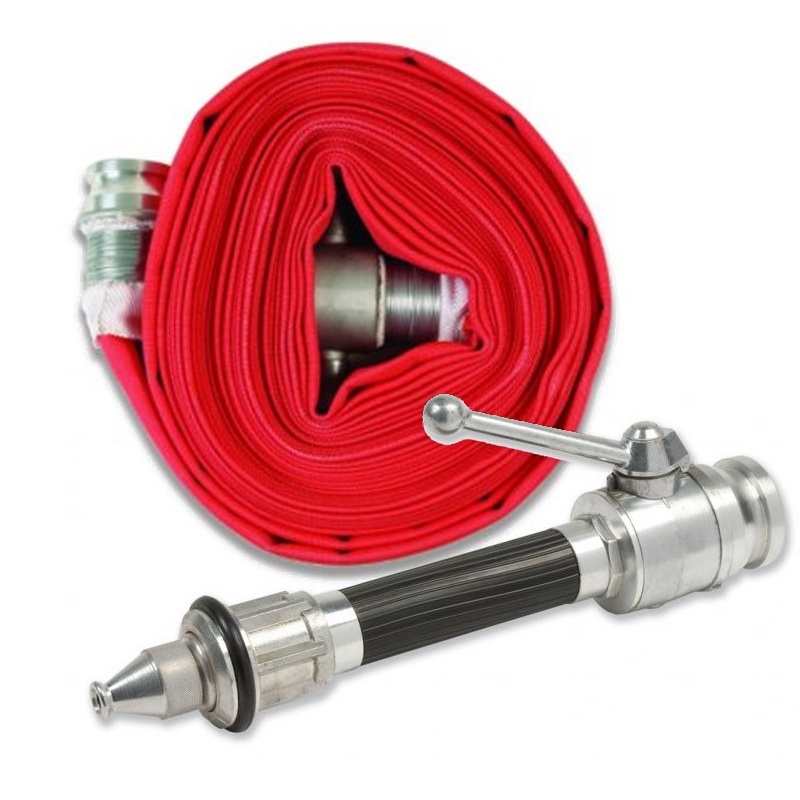 Firechief 65mm X 23m Layflat Fire Hose & Lever-operated Nozzle (LH65/23)