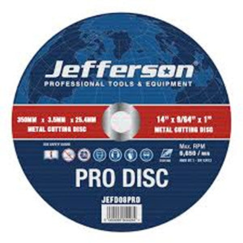 Jefferson 14 Metal Cutting Abrasive Disc 25.4mm Bore (Pack of 25)
