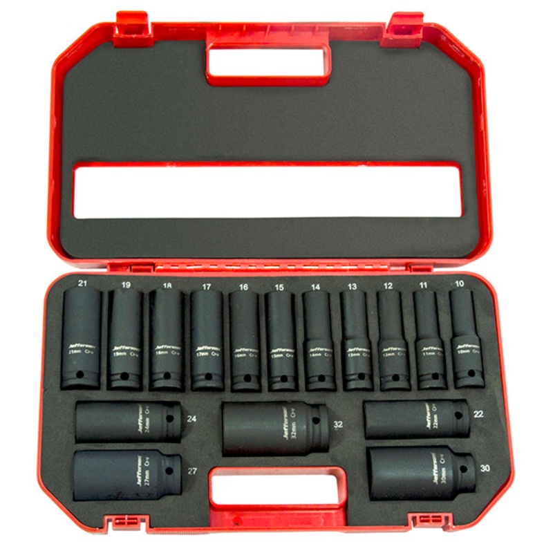 Jefferson 16 Piece 1/2 Deep Impact Socket Set