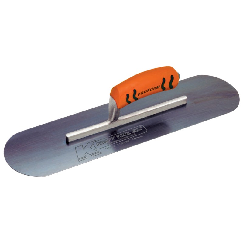 Kraft 12 x 4 Blue Steel Pool Trowel with a ProForm Handle