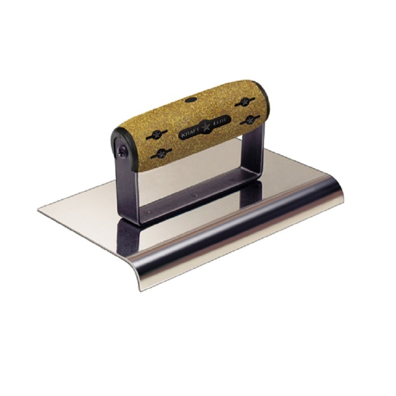 Kraft 10 x 4 1R Elite Series Five Star Stainless Steel Highway Edger with Cork Handle