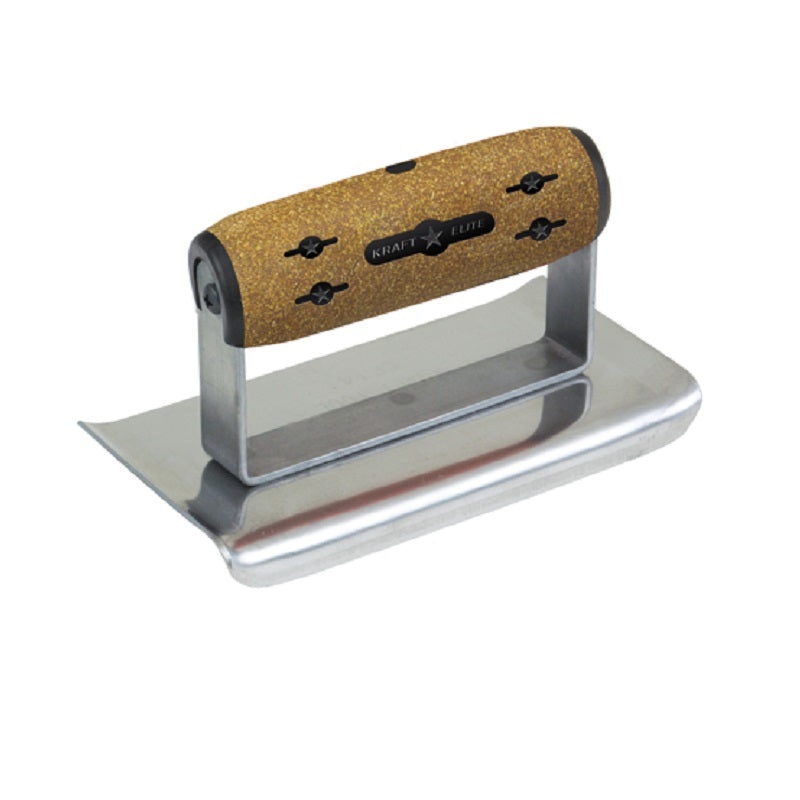 Kraft 6 x 2-1/2 1/4R Elite Series Five Star Curved End Edger with Cork Handle