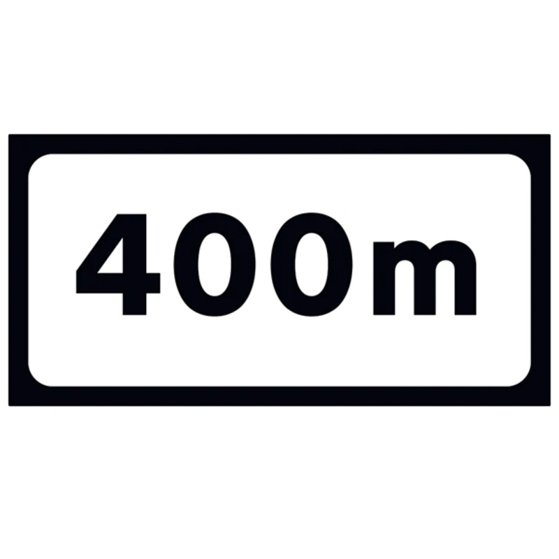 P 001 Supplementary Plate – Distance 400m
