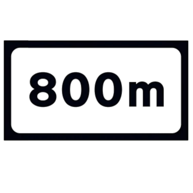 P 001 Supplementary Plate – Distance 800m