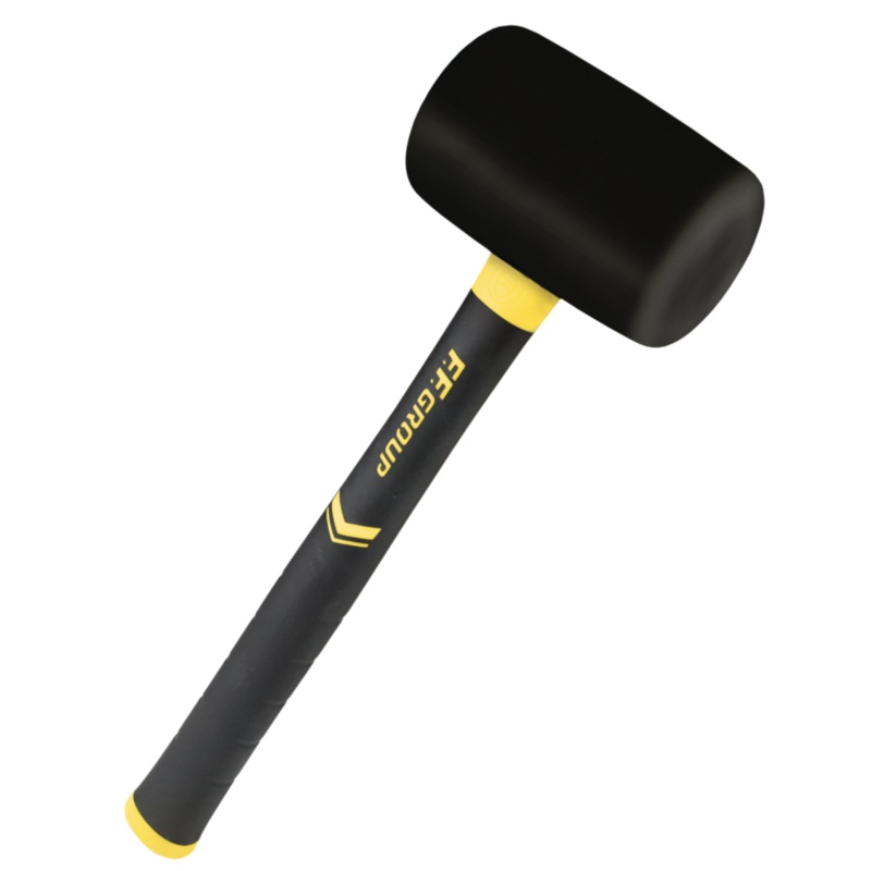 FF Group 2lb Rubber Mallet Hammer with Fibreglass Handle