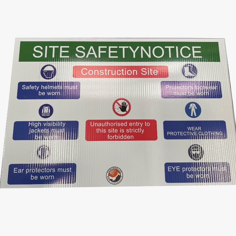Site Safety Notice Sign for Construction Site