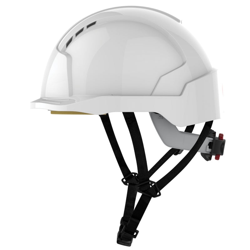 JSP EVOLite Linesman Safety Helmet – Wheel Ratchet – Vented – White