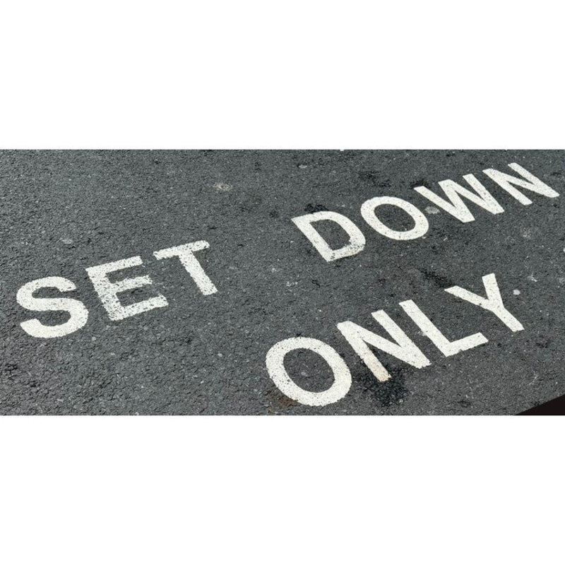 THERMOPLASTIC WHITE LETTERS 300MM SET DOWN ONLY