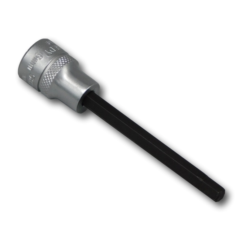 6 mm Hex Socket 3/8 Drive, Long 100 mm