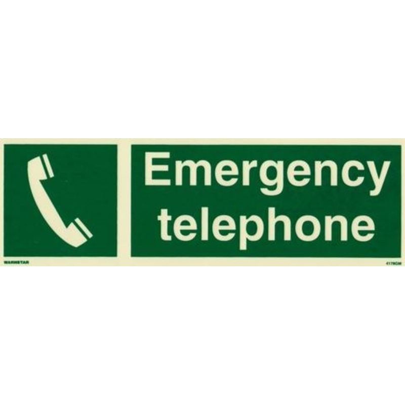 Marine Safety Sign: Emergency Telephone