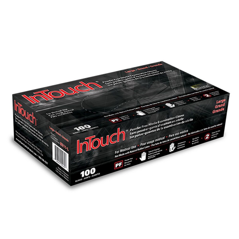 InTouch Nitrile Gloves, Black