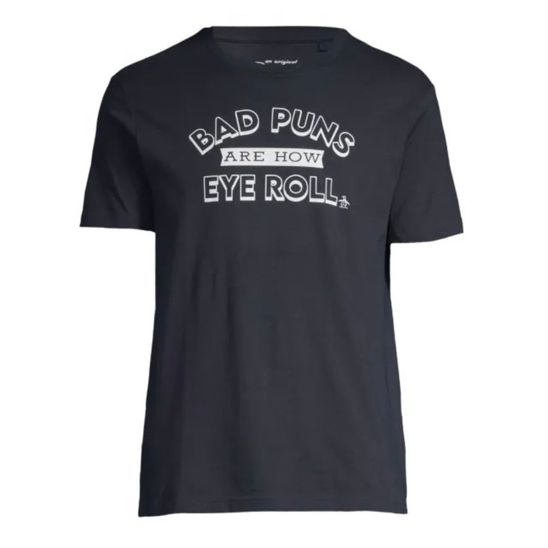 An Original Penguin Men’s BAD PUNS ARE HOW EYE ROLL Graphic T-Shirt