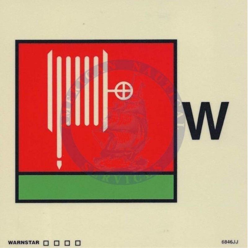 IMO Fire Control Symbol: Water Fire Hose And Nozzle
