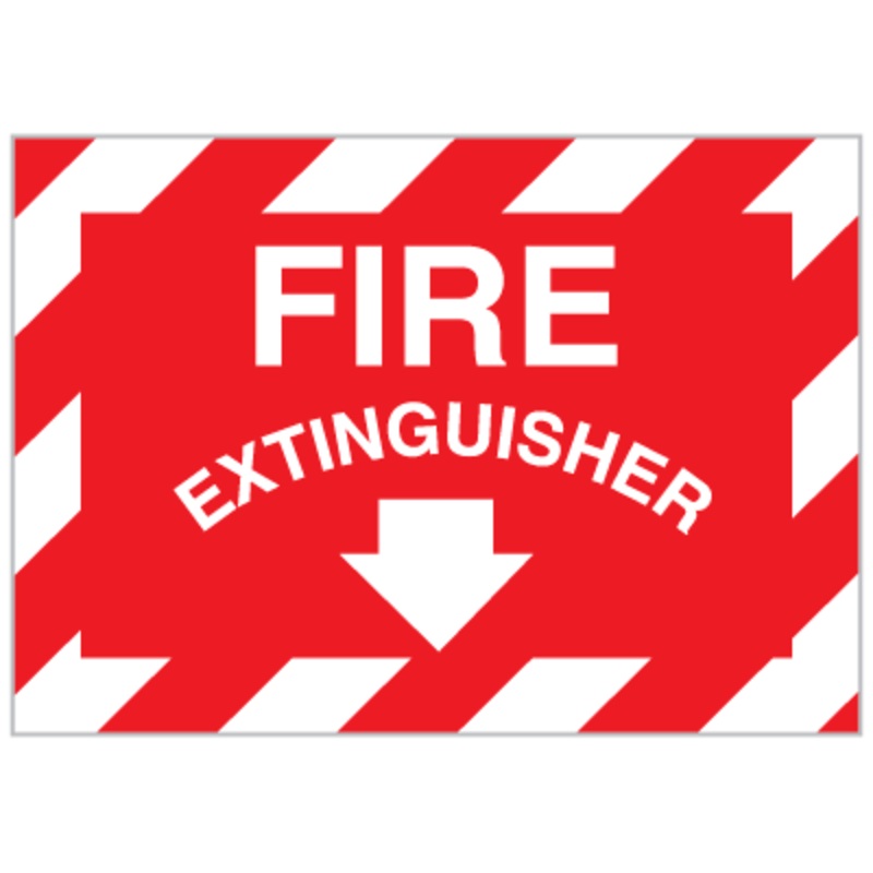 Fire Extinguisher – Signs with Downward Facing Arrow