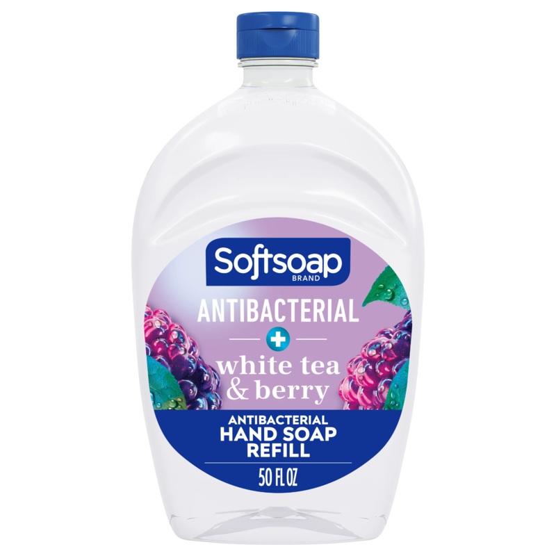 Softsoap – Antibacterial Liquid Hand Soap Refill, White Tea and Berry, 50 oz