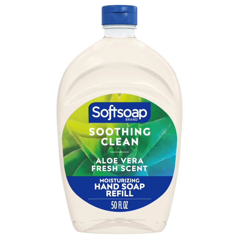 Softsoap – Liquid Hand Soap Refill, Soothing Clean, Aloe Vera Fresh Scent, 50 oz