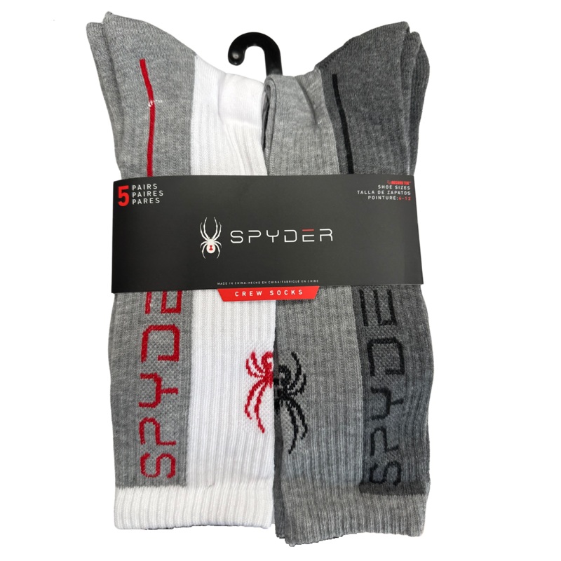 Spyder – Men’s Crew Socks, Assorted