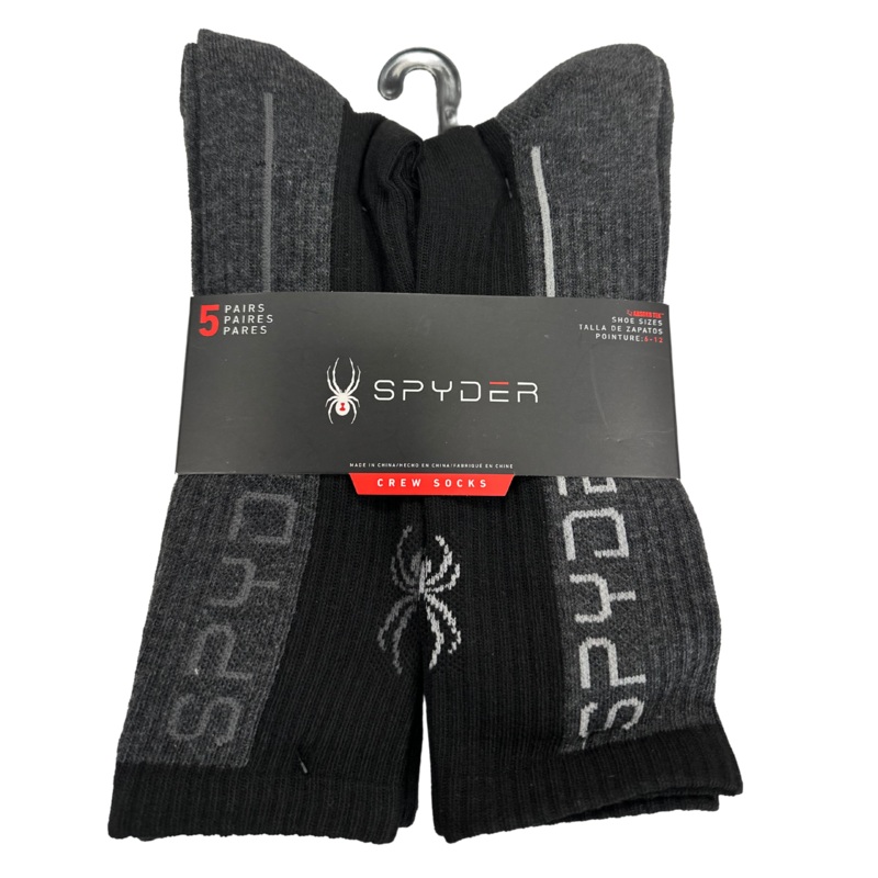 Spyder – Men’s Crew Socks, Black