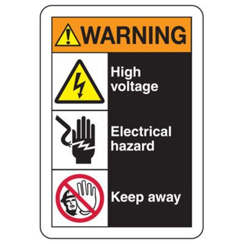 ANSI Signs – Warning High Voltage, Electrical Hazard, Keep Away