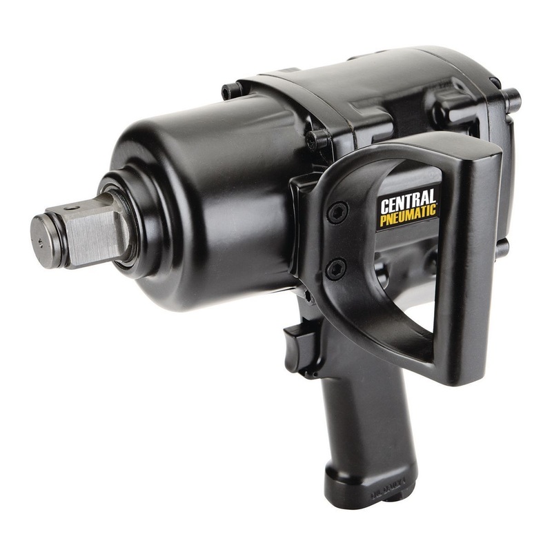 CENTRAL PNEUMATIC – 1 in. Pistol Grip Air Impact Wrench, Twin Hammer, 1500 ft. lbs.