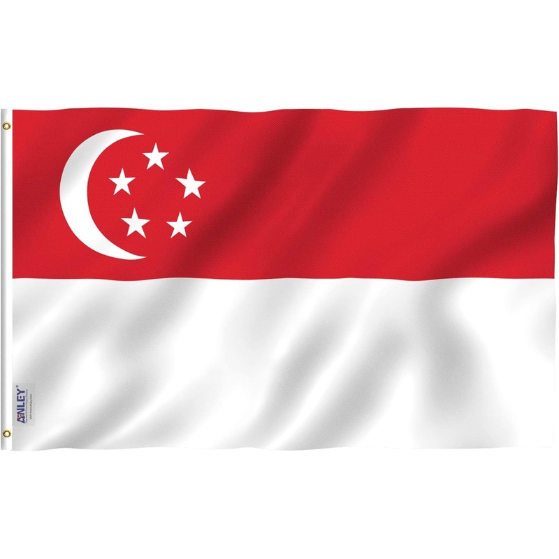 Anley – Singapore Polyester Flag – 3′ x 5′